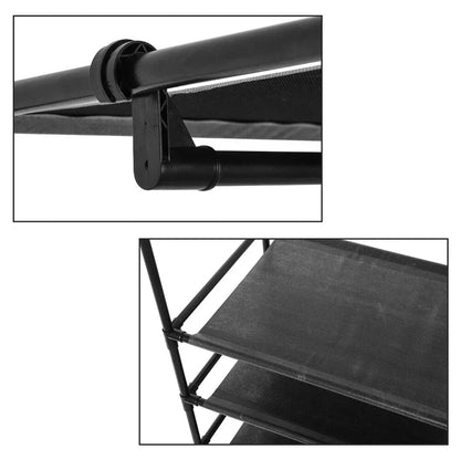 Heavy Duty Clothes Rail Garment Hanging Rack Shoe Storage Shelf Display Black CorbyCart