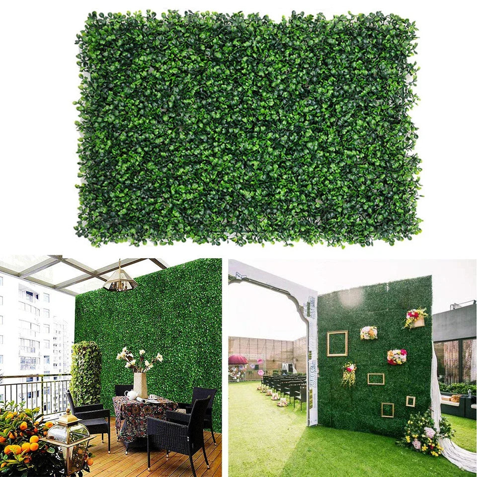6X Artificial Plant Fence Greenery Wall Hedge Grass Mat Foliage Screen Panels UK Corbycart