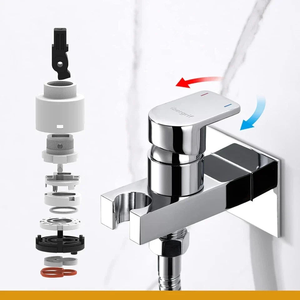 Muslim Shower Mixer Kit, Hot and Cold Bidet Spray with Shattaf Sprayer CorbyCart