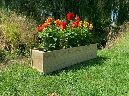 Long Garden Wooden Planter Trough Veg Wood Flower Boxes READY MADE Corbycart