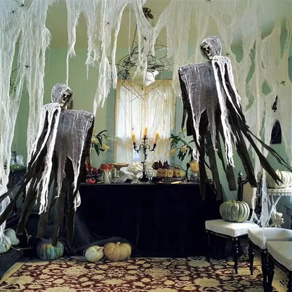 2PCS 80Cm Halloween Hanging Ghost Skeleton Decorations Prop Spooky Horror Scary CorbyCart