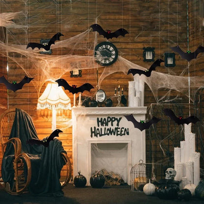 12PCS Halloween Hanging Bats, Halloween Flying Bat Hanging Decorations CorbyCart