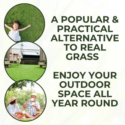 30mm Realistic Artificial Grass Natural Look Lawn Turf Corbycart