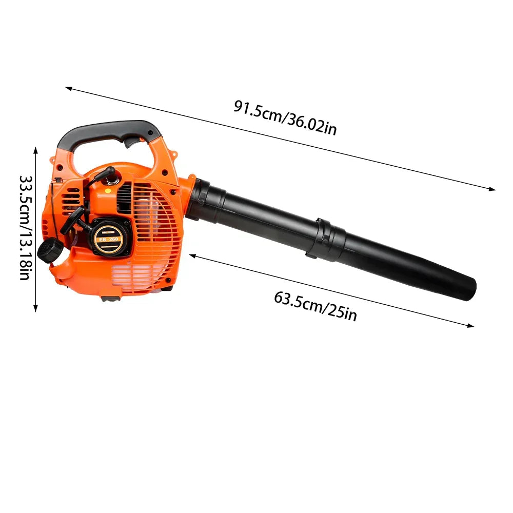 26cc Garden Yard Hand held Petrol Leaf Blower Powerful 2 Stroke Air Cooled Engine Corbycart