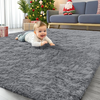 Fluffy Rugs Large Shaggy Rug Bedroom Living Room Anti Slip Soft Carpet CorbyCart