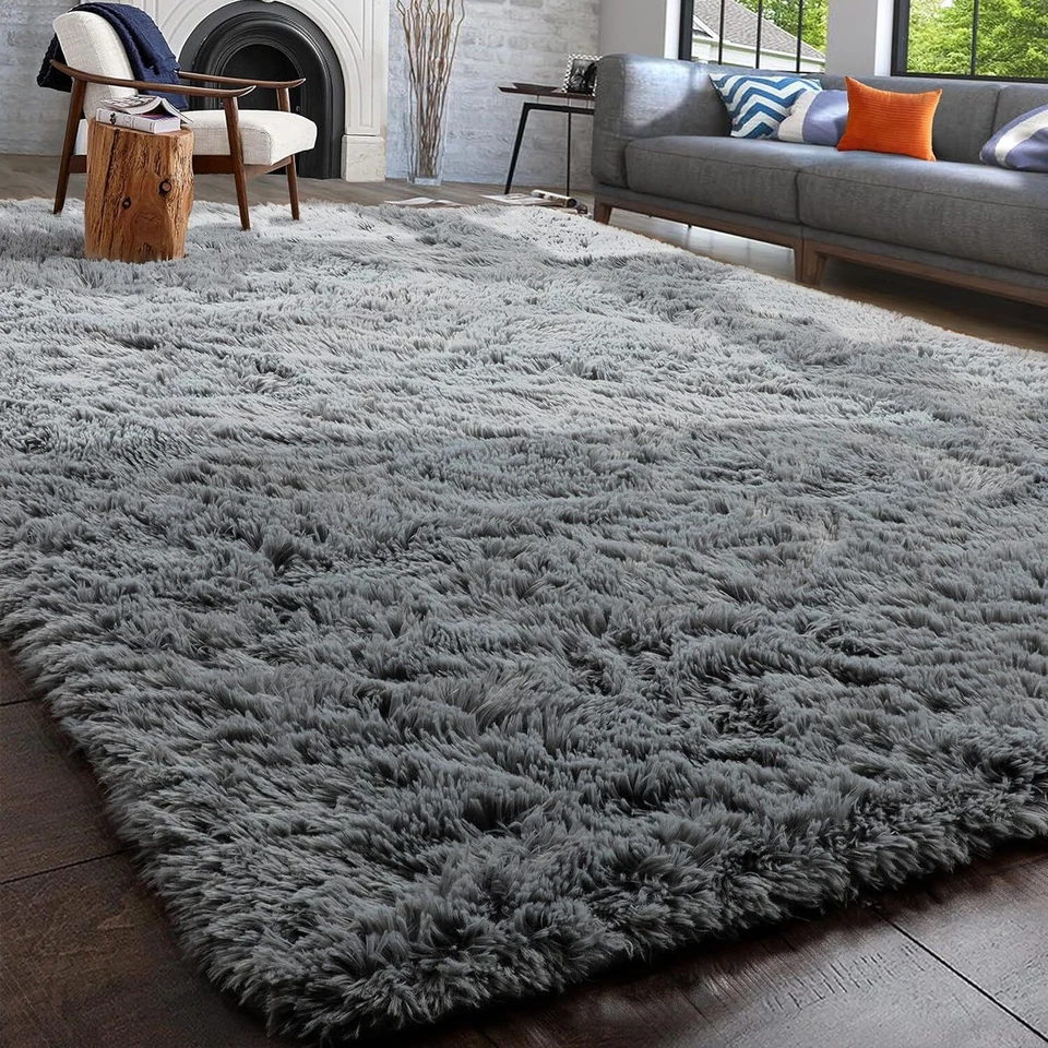 Fluffy Rugs Large Shaggy Rug Bedroom Living Room Anti Slip Soft Carpet CorbyCart