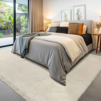 Fluffy Rugs Large Shaggy Rug Bedroom Living Room Anti Slip Soft Carpet CorbyCart