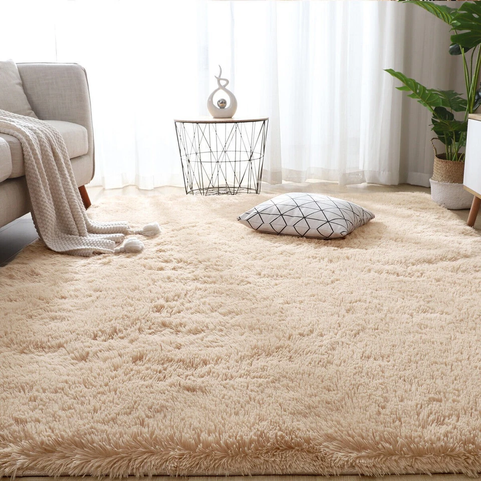 Fluffy Rugs Large Shaggy Rug Bedroom Living Room Anti Slip Soft Carpet CorbyCart