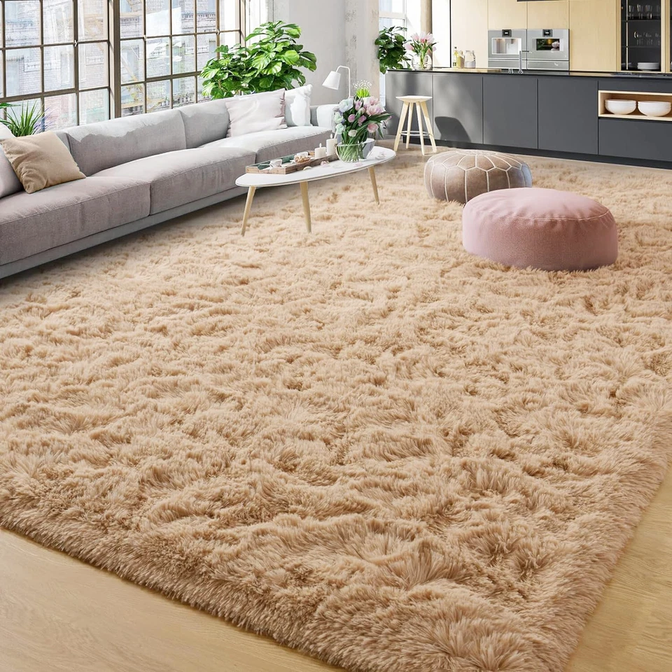 Fluffy Rugs Large Shaggy Rug Bedroom Living Room Anti Slip Soft Carpet CorbyCart