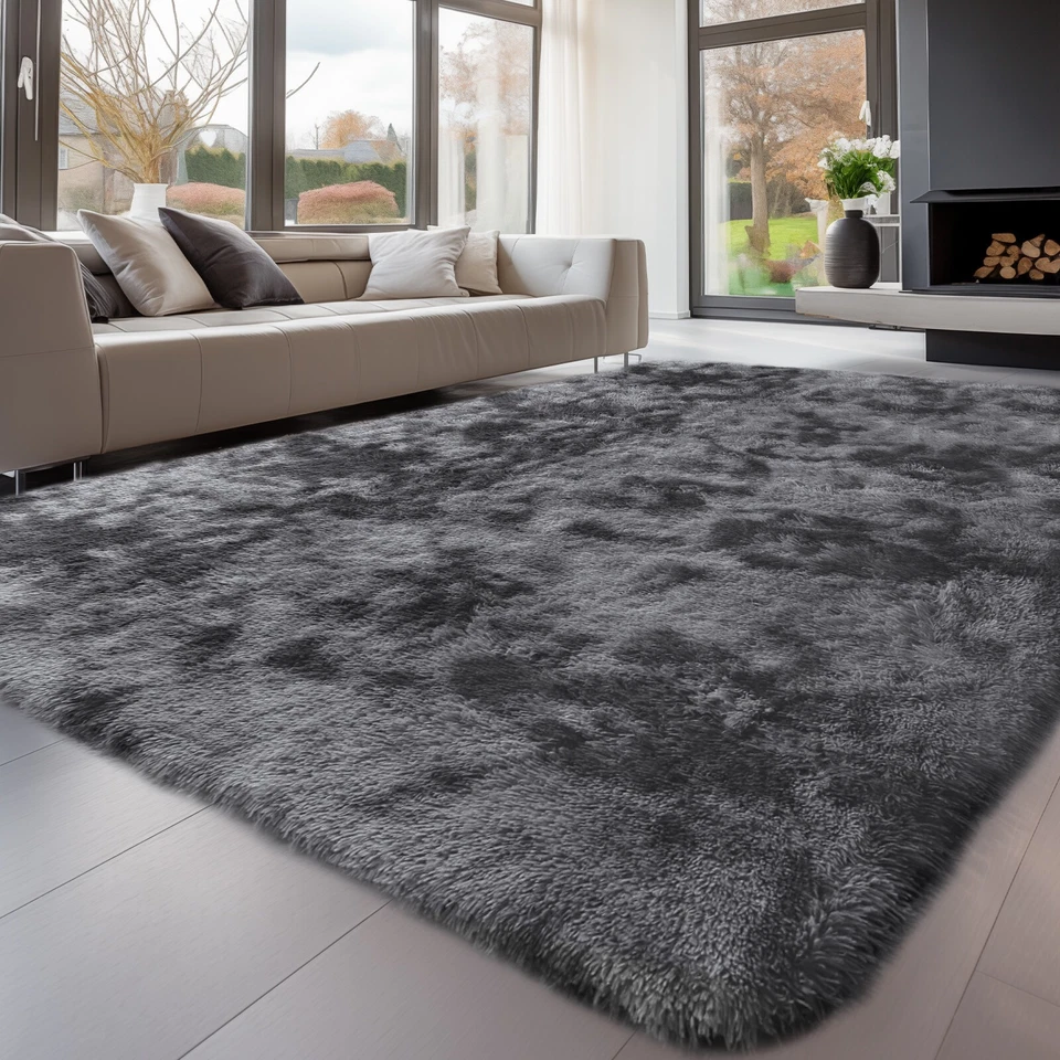 Fluffy Rugs Large Shaggy Rug Bedroom Living Room Anti Slip Soft Carpet CorbyCart